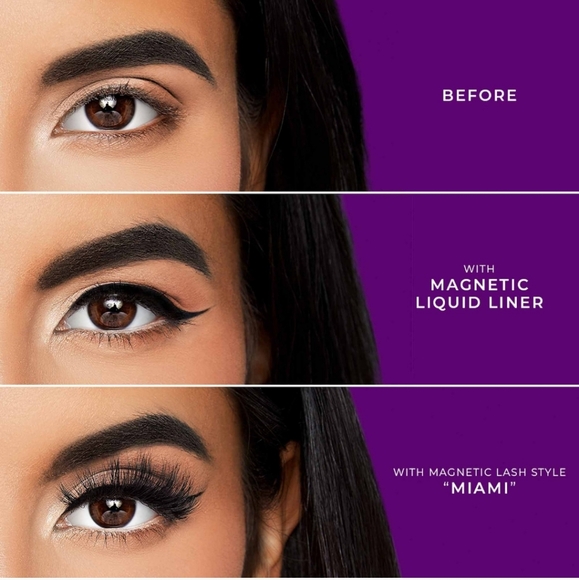 🆕️NWT Lilly Lashes Click Magnetic Faux Mink False Lash Collection Miami Lashes - Picture 4 of 9